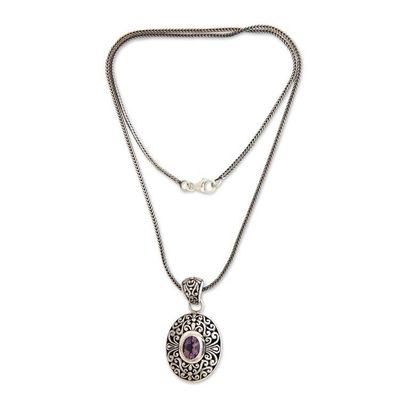 Alternate image for Amethyst pendant necklace Violet Beauty