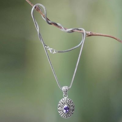 Alternate image for Amethyst pendant necklace Violet Beauty