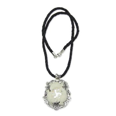 Alternate image for Artisan Crafted Sterling Silver Frog Necklace Floral Frog Trio