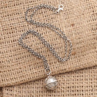 Primary image for Sterling Silver Daisy Theme Harmony Ball Necklace 18 in Delighted Daisies