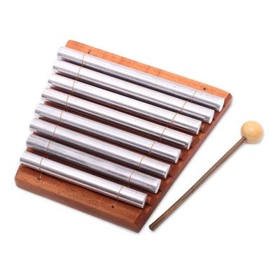 Alternate image for Teak Wood and Aluminum Xylophone Crafted in Bali Melodious Voice