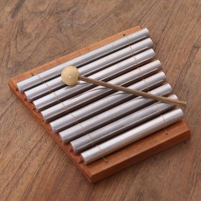 Alternate image for Teak Wood and Aluminum Xylophone Crafted in Bali Melodious Voice