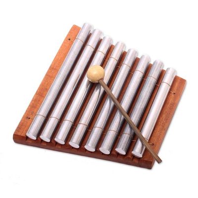 Alternate image for Teak Wood and Aluminum Xylophone Crafted in Bali Melodious Voice