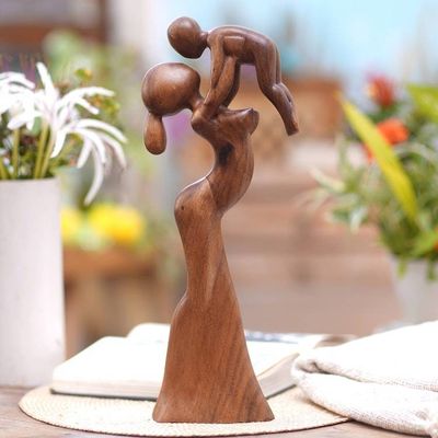 Primary image for Mother and Child Wood Sculpture Her Pride and Joy