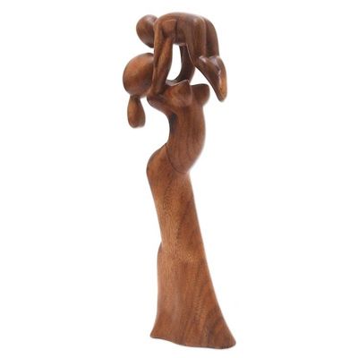 Alternate image for Mother and Child Wood Sculpture Her Pride and Joy