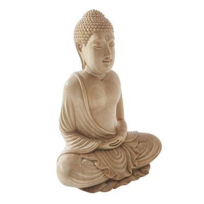 Alternate image for Handmade Crocodile Wood Buddha Sculpture Buddha Affirms