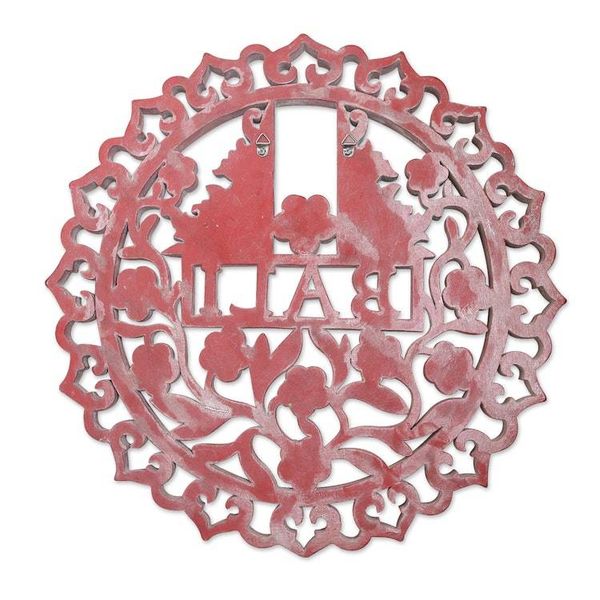 Alternate image for Hand Made Suar Wood Relief Panel Heavens Gate