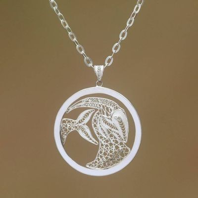 Primary image for Sterling Silver Filigree Capricorn Necklace from Java Elegant Capricorn
