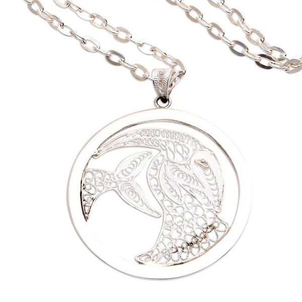 Alternate image for Sterling Silver Filigree Capricorn Necklace from Java Elegant Capricorn