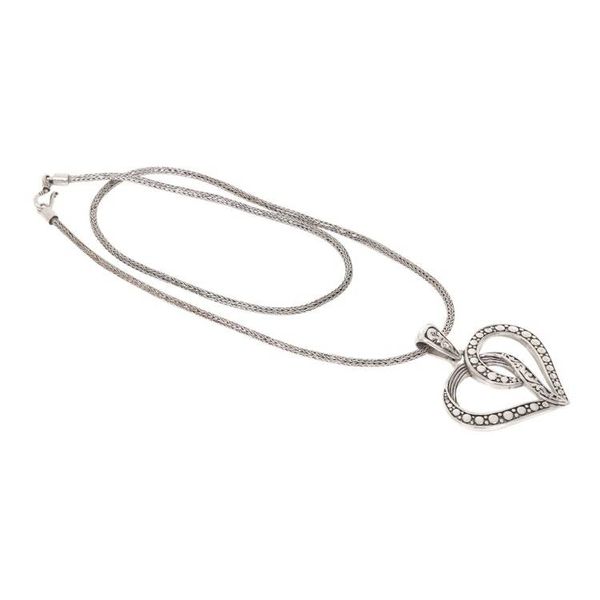 Alternate image for Romantic Balinese Heart Necklace Crafted of Sterling Silver Unity of the Heart