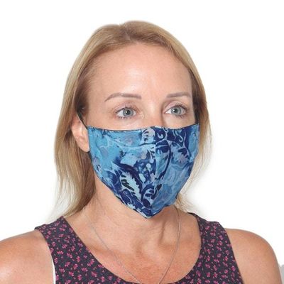 Alternate image for 3 Handmade Floral Batik 2-Layer Face Masks from Bali Summer Blossoms