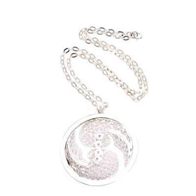 Alternate image for Sterling Silver Filigree Gemini Necklace from Java Elegant Gemini