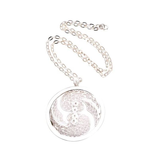 Alternate image for Sterling Silver Filigree Gemini Necklace from Java Elegant Gemini