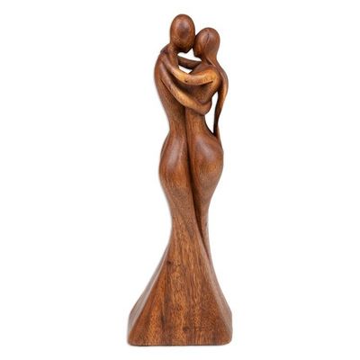 Alternate image for Wedding-Themed Romantic Handcrafted Suar Wood Sculpture Wedding Ball