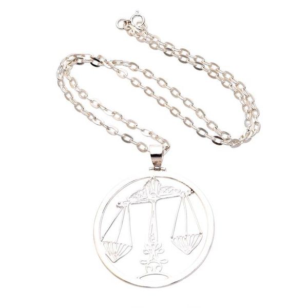 Alternate image for Sterling Silver Filigree Libra Necklace from Java Elegant Libra