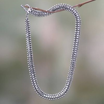 Primary image for Handmade Sterling Silver Chain Necklace Centipede Crawl