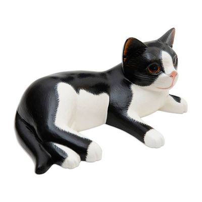 Alternate image for Wood sculpture Spotted Kitten