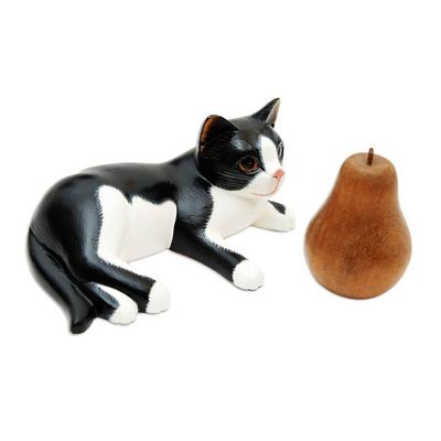 Alternate image for Wood sculpture Spotted Kitten