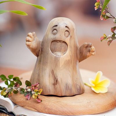 Primary image for Hand-Carved Hibiscus Wood Ghost Sculpture from Bali Friendly Ghost