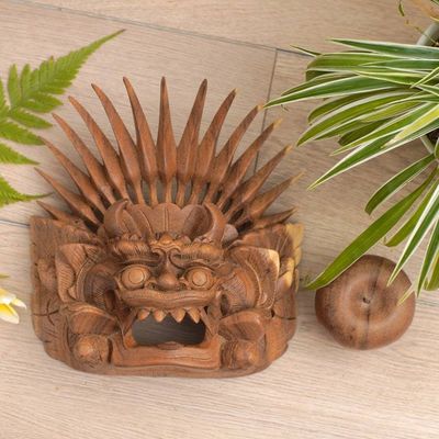 Alternate image for Hand Carved Balinese Barong Wall Mask Barong Sae