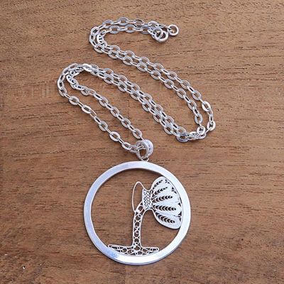 Primary image for Sterling Silver Filigree Aquarius Necklace from Java Elegant Aquarius