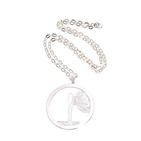 Alternate image for Sterling Silver Filigree Aquarius Necklace from Java Elegant Aquarius
