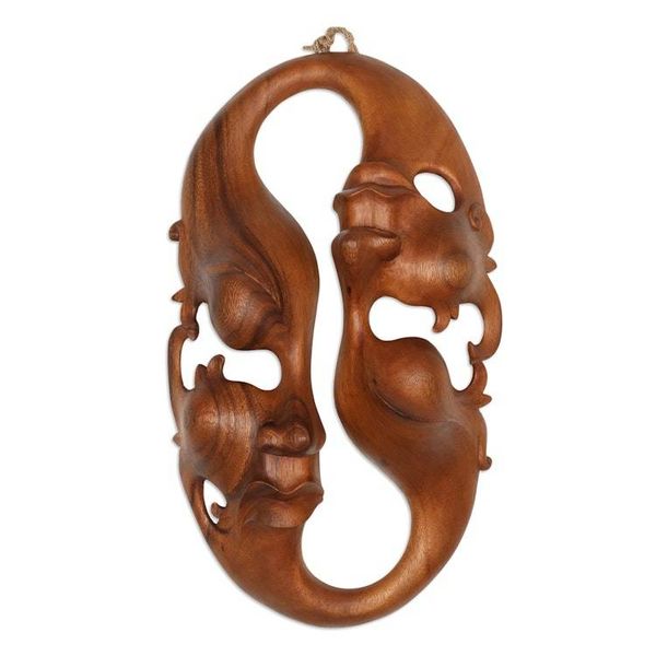 Alternate image for Wood mask Emotional Duality