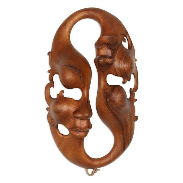 Alternate image for Wood mask Emotional Duality