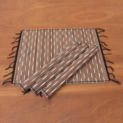 Alternate image for Artisan Made Natural Fiber and Cotton Placemats Set of 4 White Matches