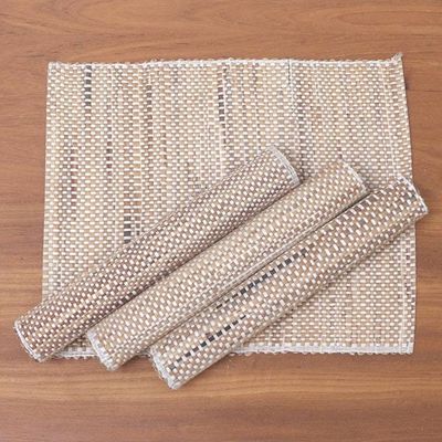 Primary image for Handwoven Natural Fiber Placemats from Java Set of 4 Balinese Mat