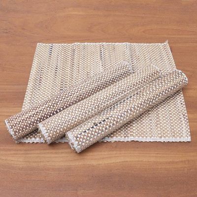 Alternate image for Handwoven Natural Fiber Placemats from Java Set of 4 Balinese Mat