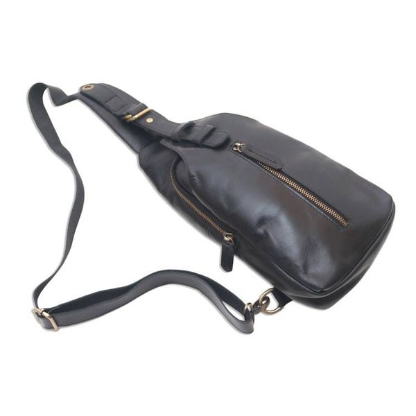 Alternate image for Solid Onyx Leather Backpack Sling from Bali Sleek Travels