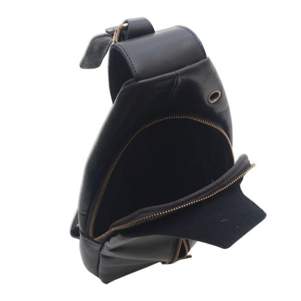 Alternate image for Solid Onyx Leather Backpack Sling from Bali Sleek Travels