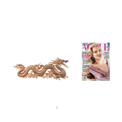 Alternate image for Handmade Suar Wood Relief Panel Baru Klinthing Dragon