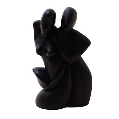 Alternate image for Hand-Carved Wood Sculpture of Two Lovers from Indonesia A Couple in Love