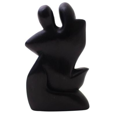 Alternate image for Hand-Carved Wood Sculpture of Two Lovers from Indonesia A Couple in Love