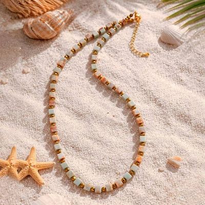 Primary image for 18k Gold-Accented Strand Necklace with Cubic Jasper Stones Magical Galaxy