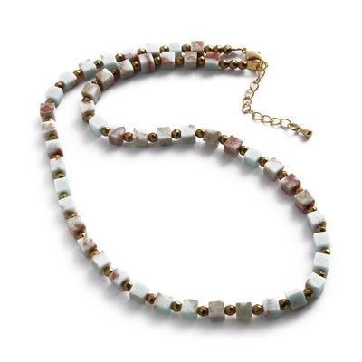 Alternate image for 18k Gold-Accented Strand Necklace with Cubic Jasper Stones Magical Galaxy