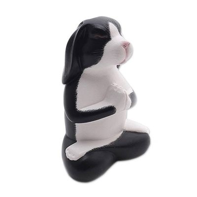 Alternate image for Meditating Rabbit Wood Sculpture from Bali Praying Rabbit