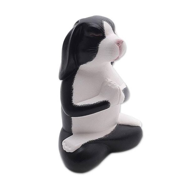 Alternate image for Meditating Rabbit Wood Sculpture from Bali Praying Rabbit