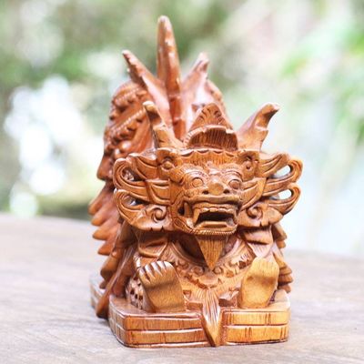 Primary image for Artisan Crafted Suar Wood Barong Sculpture Barong on Stage