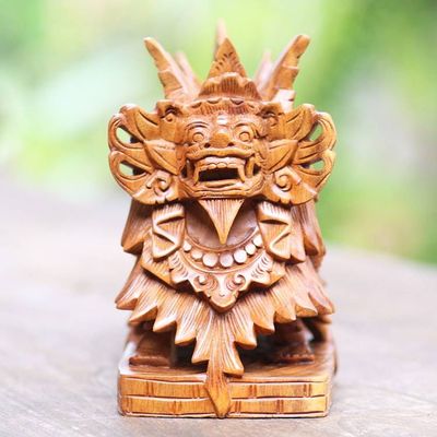 Primary image for Hand Carved Suar Wood Barong Sculpture Religious Barong