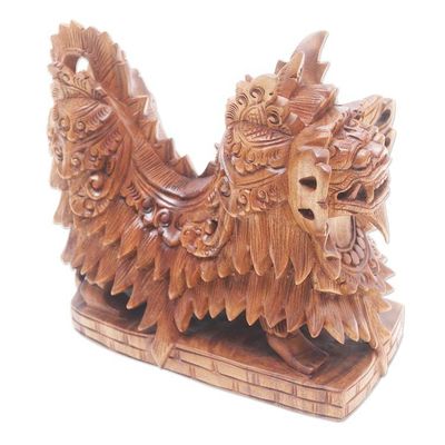 Alternate image for Hand Carved Suar Wood Barong Sculpture Religious Barong