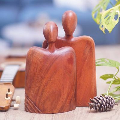 Primary image for Hand-Carved Suar Wood Sculpture of a Couple 2 Pieces Behind You