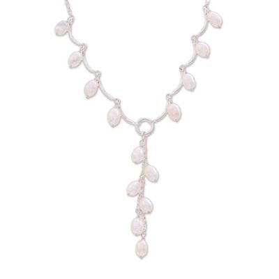 Alternate image for Cultured Pearl Link Pendant Necklace from Bali Bulan Beauty