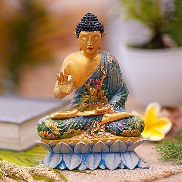 Alternate image for Hand Carved Wood Sculpture of Buddha Mudra from Indonesia Vitarka Mudra Buddha