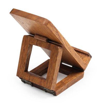 Alternate image for Nature-Inspired Golden and Brown Jempinis Wood Phone Holder Natural Tomorrow
