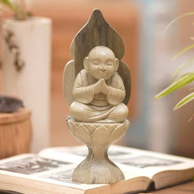 Primary image for Hand-Carved Wood Sculpture King of Buddhas
