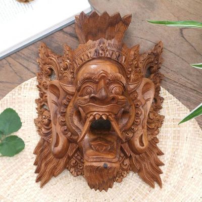 Primary image for Fair Trade Balinese Cultural Hand Carved Wood Mask Judge of the Netherworld
