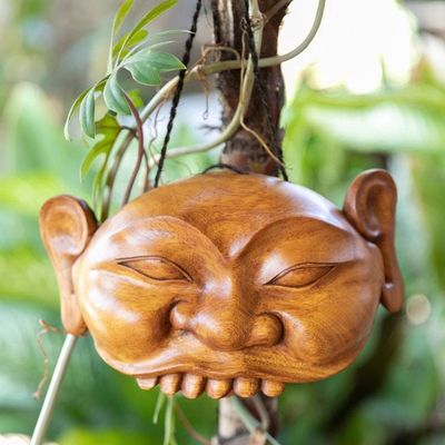 Primary image for Jackfruit Wood Door-Hanging Bell Hand-Carved in Bali Balinese Inspiration